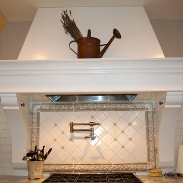 Crafted Inlay Kitchen with Custom Storage Hood