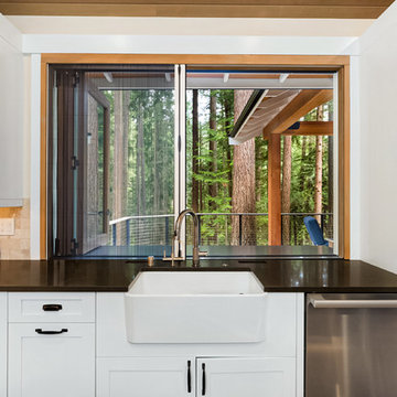 Craftsman Style Home Creates an Outdoor Lifestyle w/ AG Millworks Folding Door