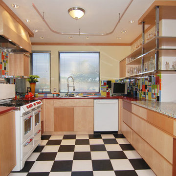 Creative colorful kitchen in Monterey