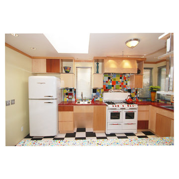 Creative colorful kitchen in Monterey