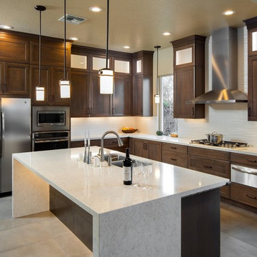 Crystal Cabinets & Quartz Countertops with Built In Lighting