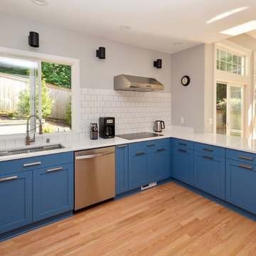 Custom Blue Kitchen Remodel - Sammamish, WA