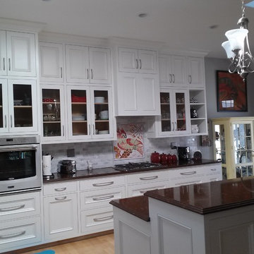 Custom-Built Open High Ceiling Kitchen with Island