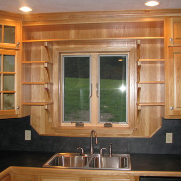 Custom Built Unstained Hickory Kitchen