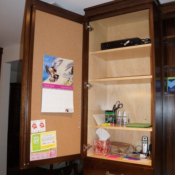 Custom Bulletin Board inside Cabinet