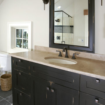Custom cabinetry featured in a custom post and beam house on Lake Lanier.