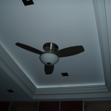 Custom ceiling details plus LED Cove lighting