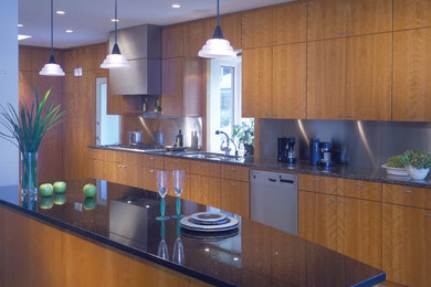 Custom Cherry soft Contemporary kitchen