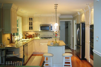 Custom color satin lacquer kitchen