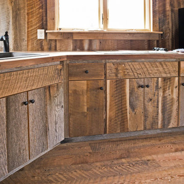Custom Crafted Barn Wood Cabinets