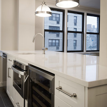 Custom Kitchen Island Table - Modern Glam Apartment Renovation