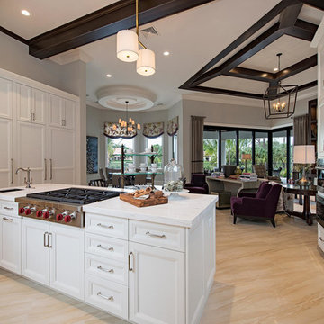 Custom Kitchen with Hidden pantry door