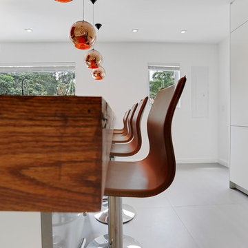 Custom Modern & Rustic Natural Wood & White Kitchen