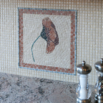 Custom Mosaic Tile Backsplash Kitchen Showroom Denver