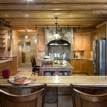 Custom Northern Maine Log Home Estate