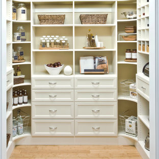 Large kitchen pantry designs - Example of a large u-shaped kitchen pantry design in Birmingham