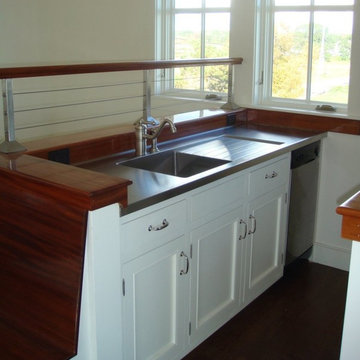 Custom Stainless Steel Countertops in a Compact Kitchen