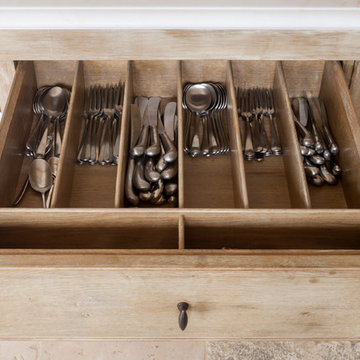 Cutlery drawer for rustic modern kitchen