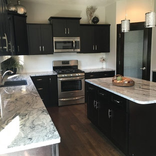 Dark Shaker Cabinets Kitchen Ideas Photos Houzz