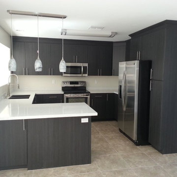 Dark Gray Cabinet Kitchen