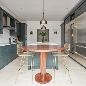 Dark Green Modern Kitchen