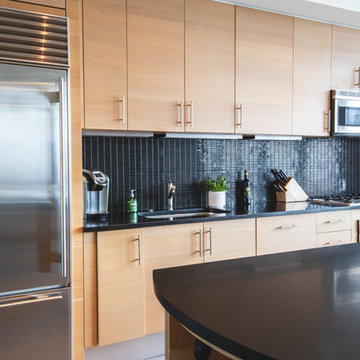 Dark, Simple, Modern Kitchen