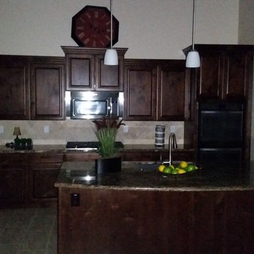 Dark Wood Cabinet Kitchen