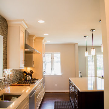 Dark Wood Floors With Light Cabinets