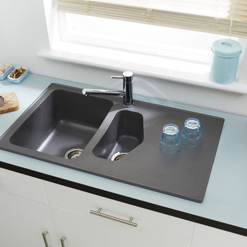 Dart Graphite Grey ROK® Metallic Granite Sink