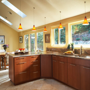 Day lit Contemporary Kitchen