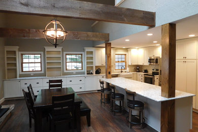 Inspiration for a kitchen remodel in Other with an island