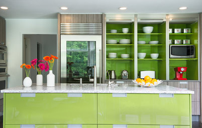 Kitchen of the Week: Bold Green and User Friendly in Connecticut