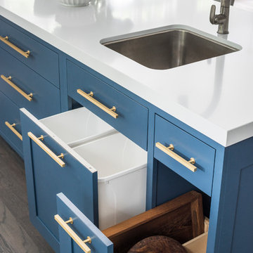 Deep Blue Kitchen Larchmont Manor