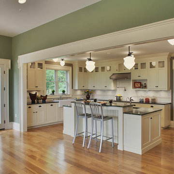 Deep Green Addition Italianate Farmhouse