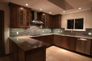 Elegant kitchen photo in Denver