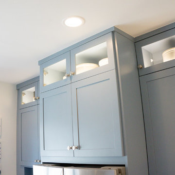 Denver Bungalow Remodel Lighted Open Cabinets