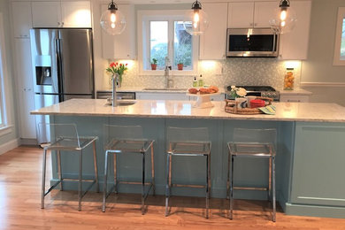 Inspiration for a coastal kitchen remodel in Boston