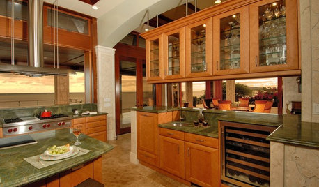 Semi-Open Kitchen: See-Through Cabinets Offer Peekaboo Views