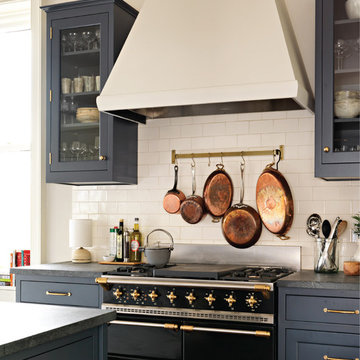 75 Kitchen with Blue Cabinets and Colored Appliances Ideas You'll Love ...