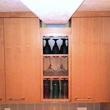 cabinets around a beam