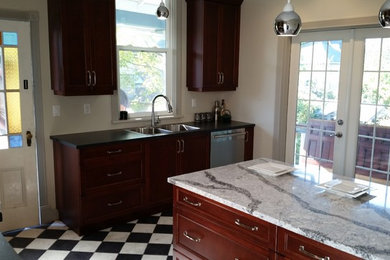 Elegant kitchen photo in Vancouver