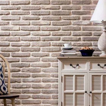 Dining Room Feature Wall using Sabbia Brick Slips