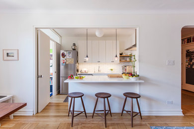 This is an example of a kitchen in New York.