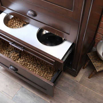 Dog Food Kitchen Storage Custom Cabinet | Chestnut Grove Design