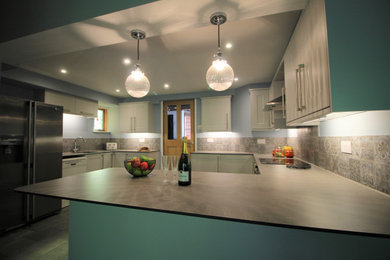 Design ideas for a medium sized modern kitchen in Surrey.