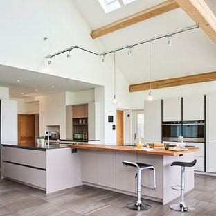 Double Height Barn Contemporary Kitchen