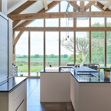 Double Height Barn Contemporary Kitchen