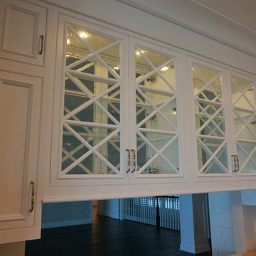 Double sided glass doors.