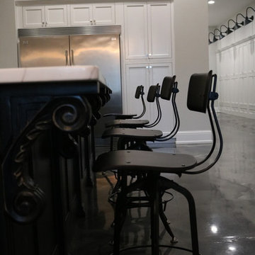 Downtown Loft Kitchen - Industrial style bar stools
