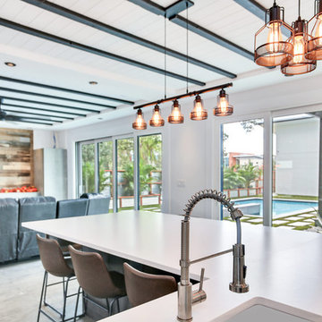 Downtown Tampa, Contemporary Industrial Style Family Home
